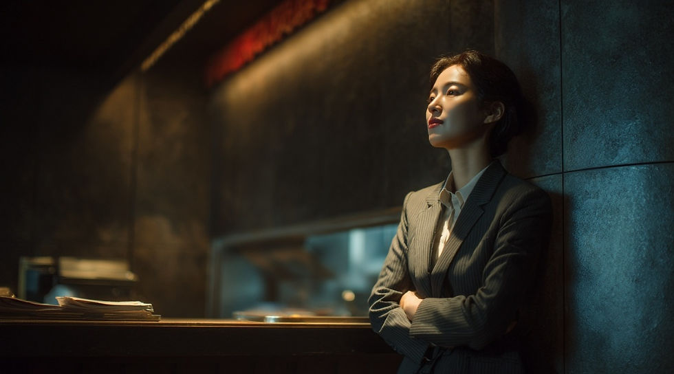 위험한 자리에서 진입을 과감히 거부하는 30대 여성 트레이더 모습