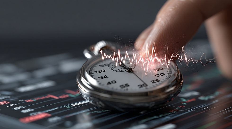 클릭과 동시에 체결되는 빠른 체결 환경의 중요성을 상징하는 장면