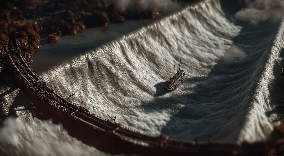 작은 손실을 인정하지 않을 때 계좌 전체가 위험해지는 상황을 비유한 이미지