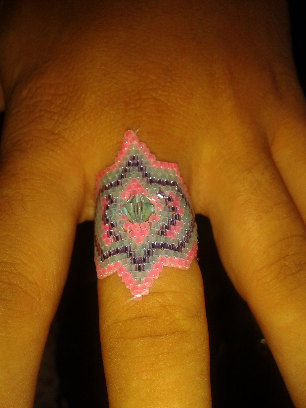 Anillo Rombo con Facetada