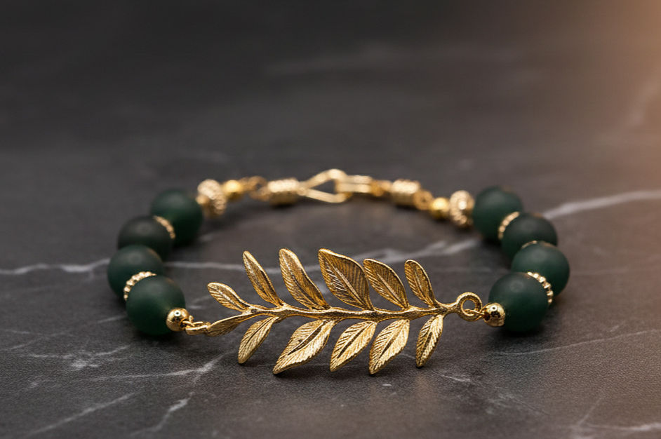 Perlen-armband-moosachat-olivenzweig-18k-gold