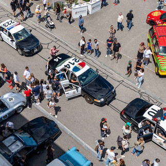 Polizeiautos am Filmautotreffen