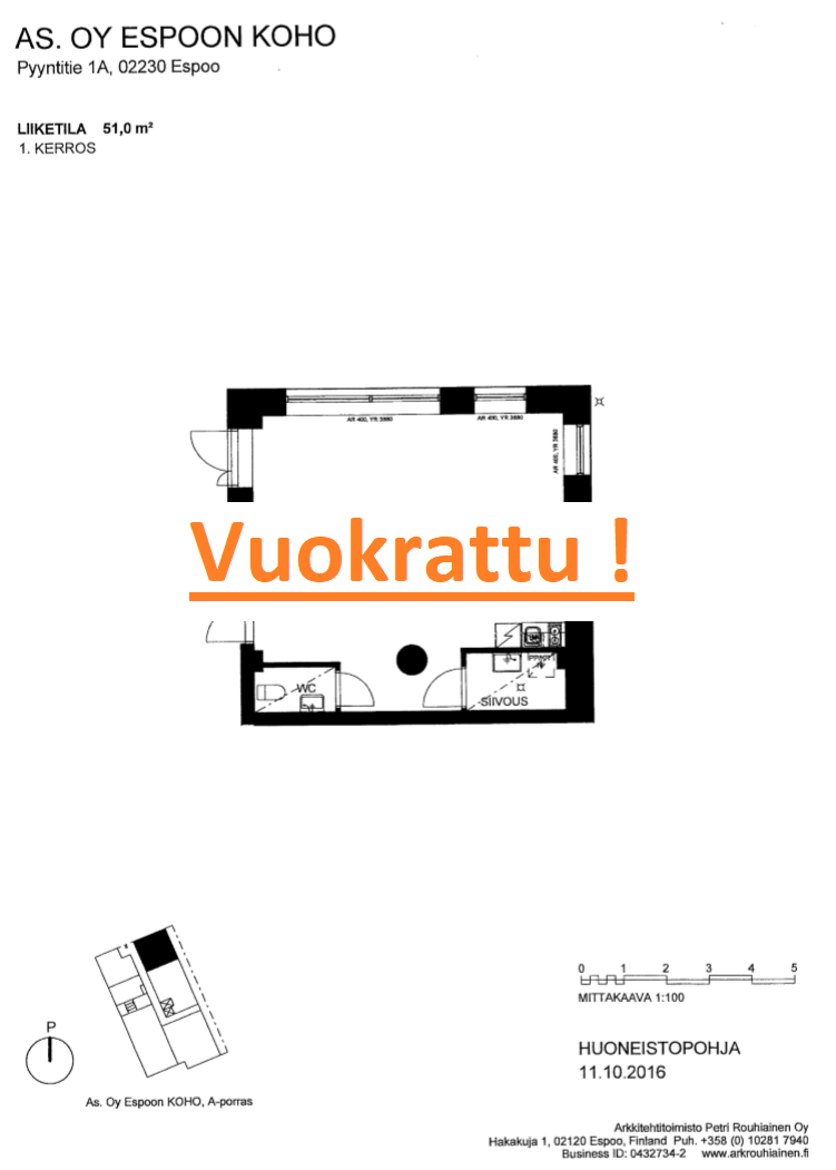 Pyyntie 1 vuokrattu