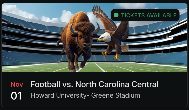 NCCU Eagles vs Howard Bison  