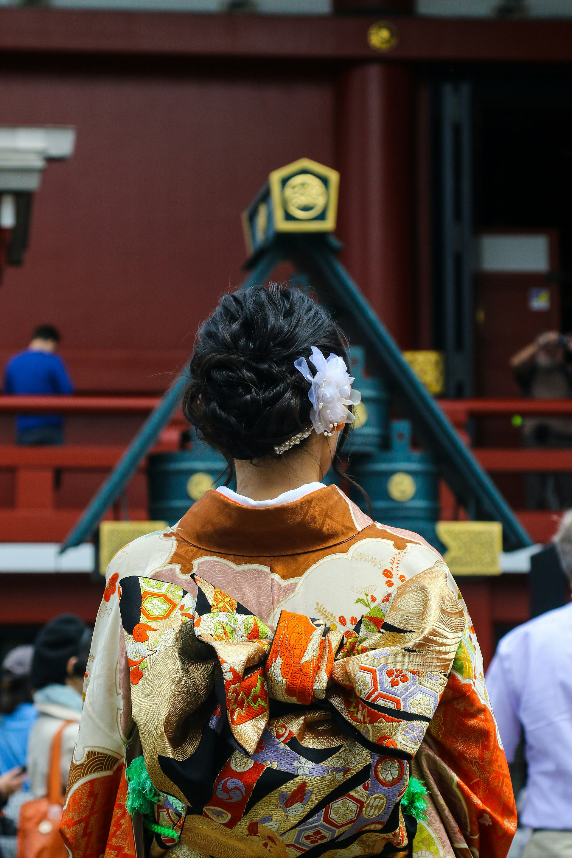 woman in a kimono