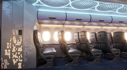 Commercial airliner interior