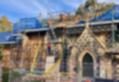 Church asbestos slate roof