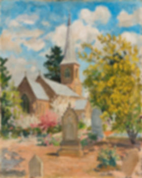 St John's Church 'St John's Church in Spring', by Ethel Carrick (Fox) who was born in 1872