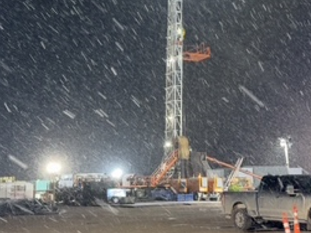 rig in utah in winter