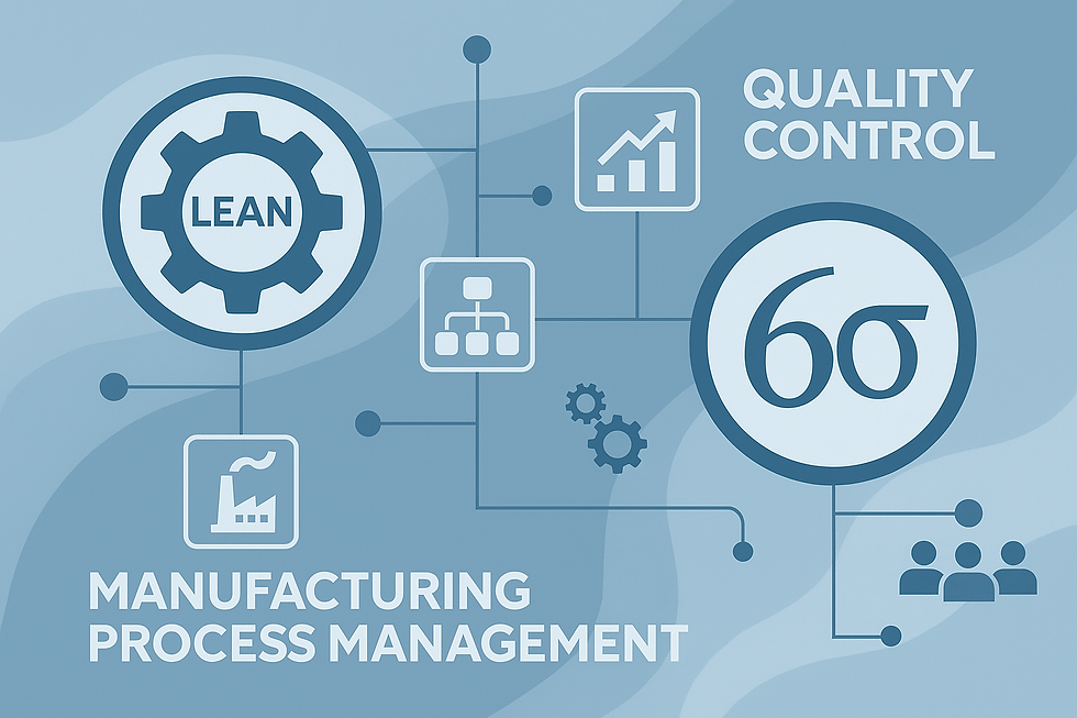 Lean, six sigma, quality control and manufacturing