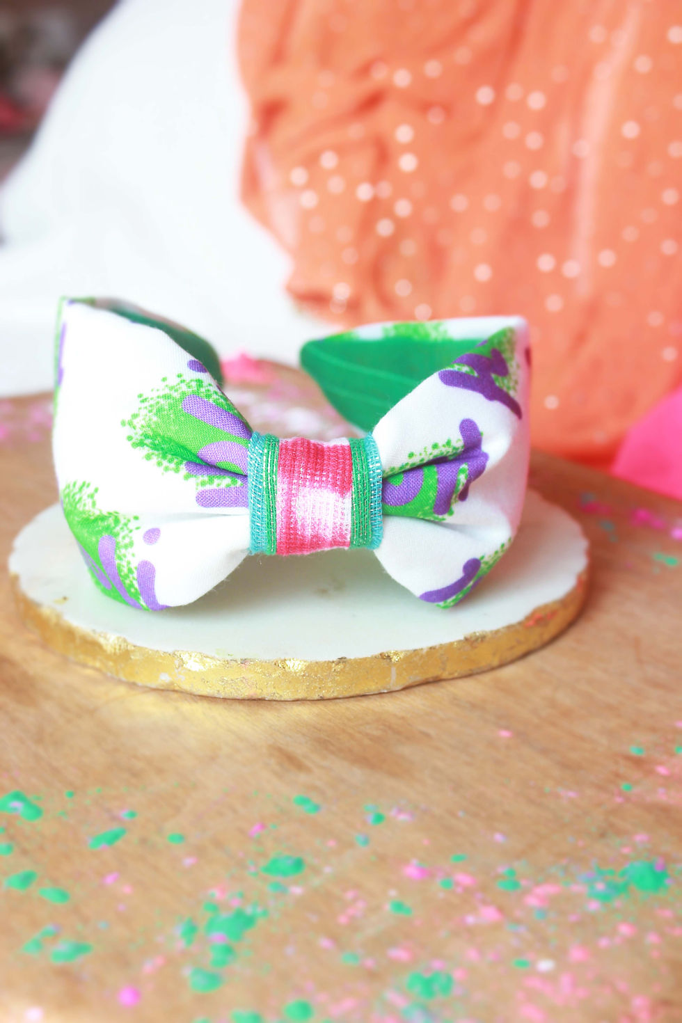 White Holi Turban Hairband (Headband)