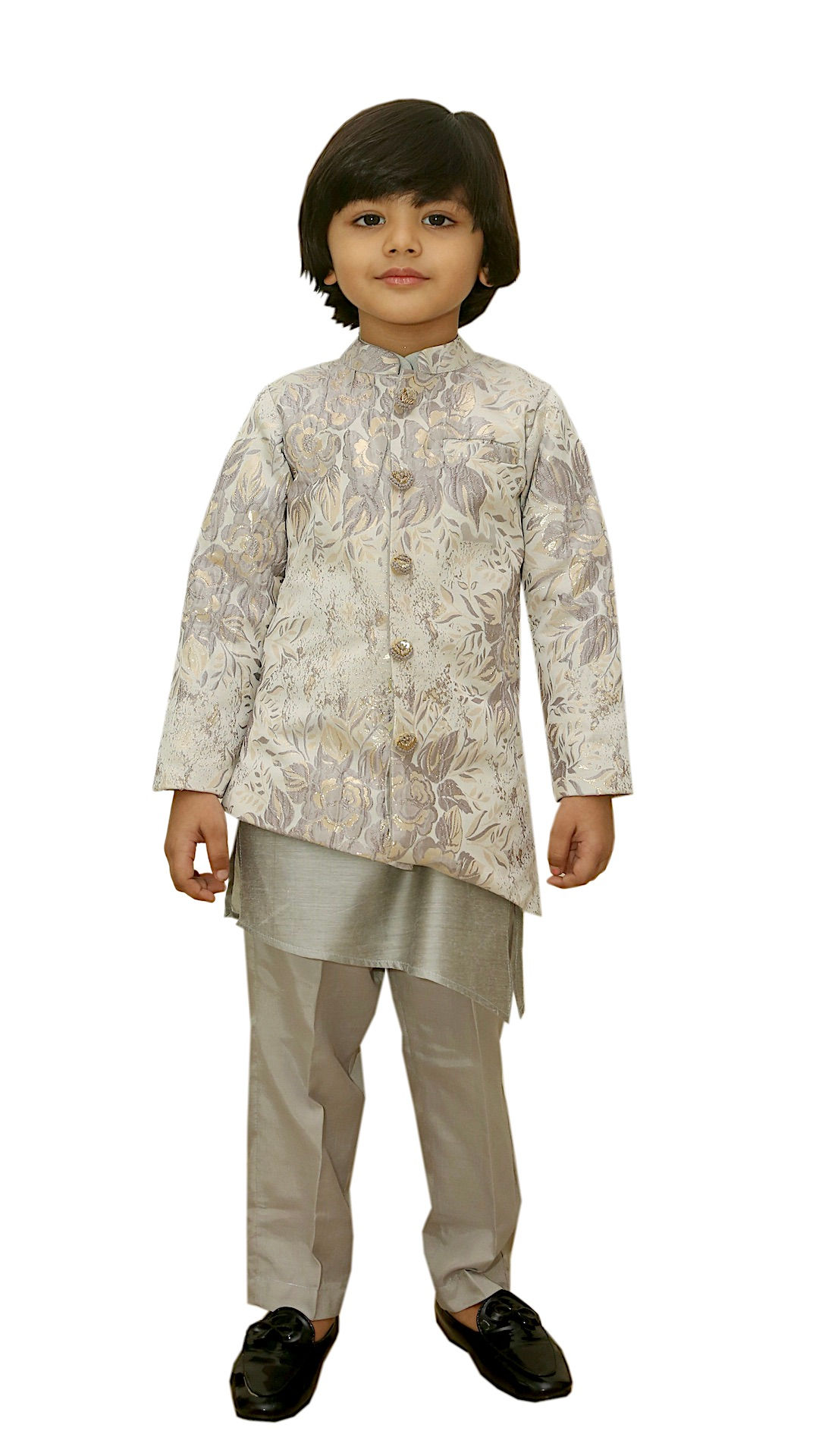 Pestal Grey Indo Western