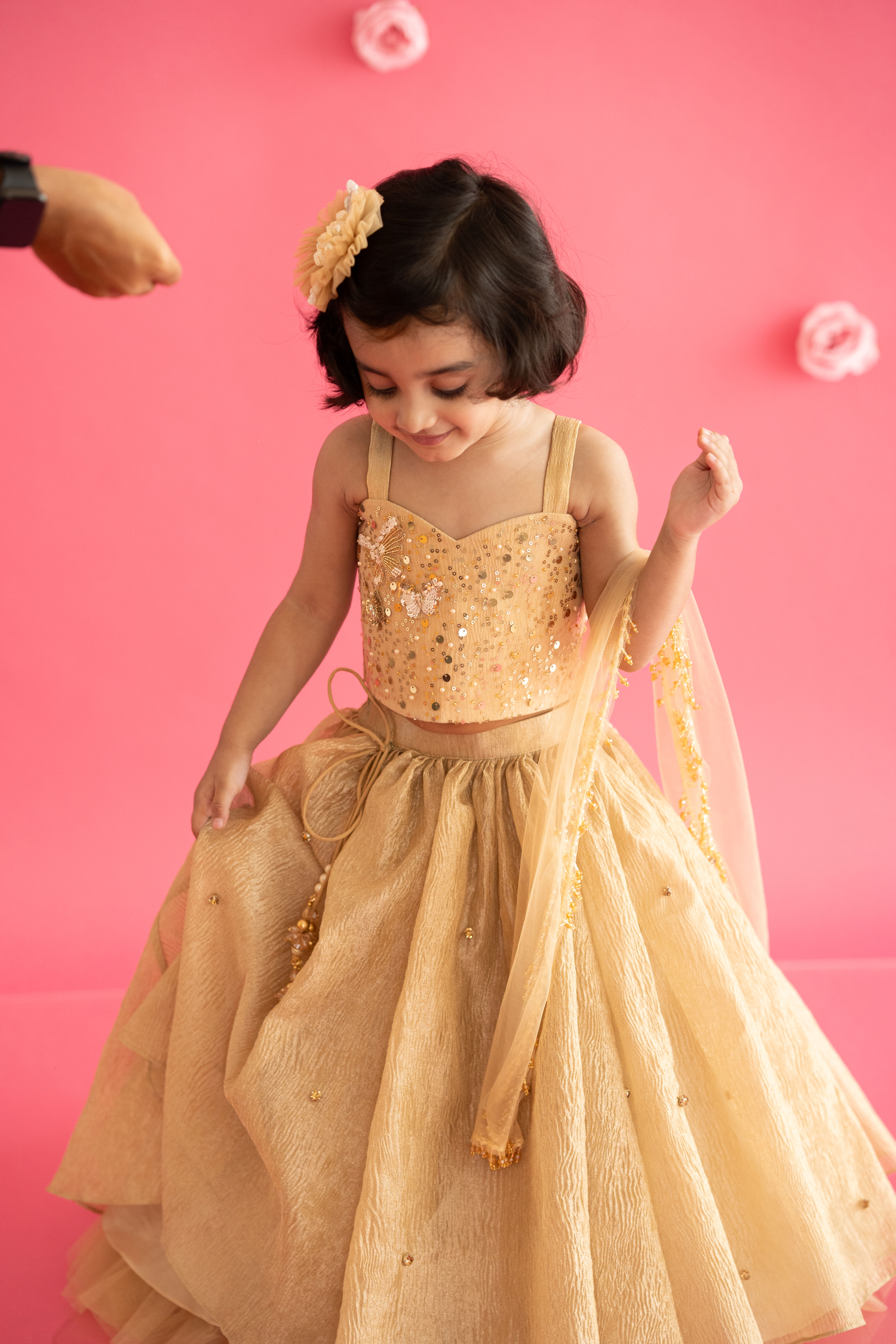 GOLDEN LEHENGA SET