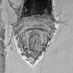 Roof corbel in St Peter Church, Hungate. Photograph by Paul Harley for Hungate Medieval Art.