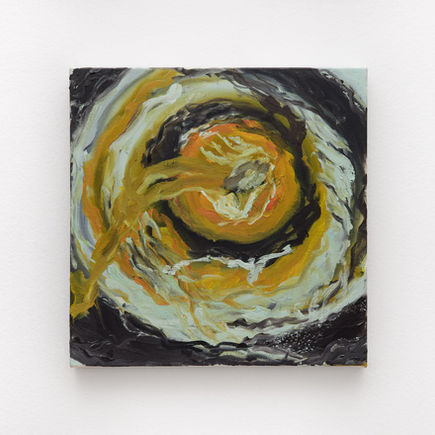 "Sem título (pneu no mar)", tela da artista Giulia D'Andrea