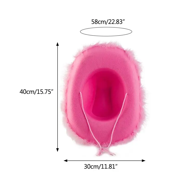 Miniatyrbild: Fashion Pink Cowgirl Hat