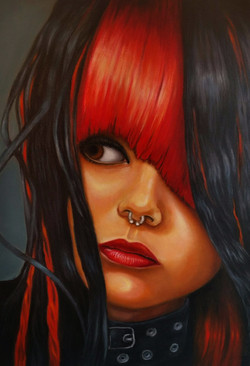 Bull nose ring Asian Goth Girl