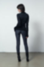 Skintight merino wool polo shirt long sleeve