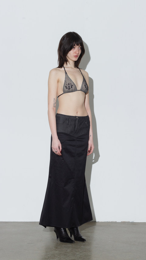 SF1OG mermaid skirt, maxi skirt, lace bra