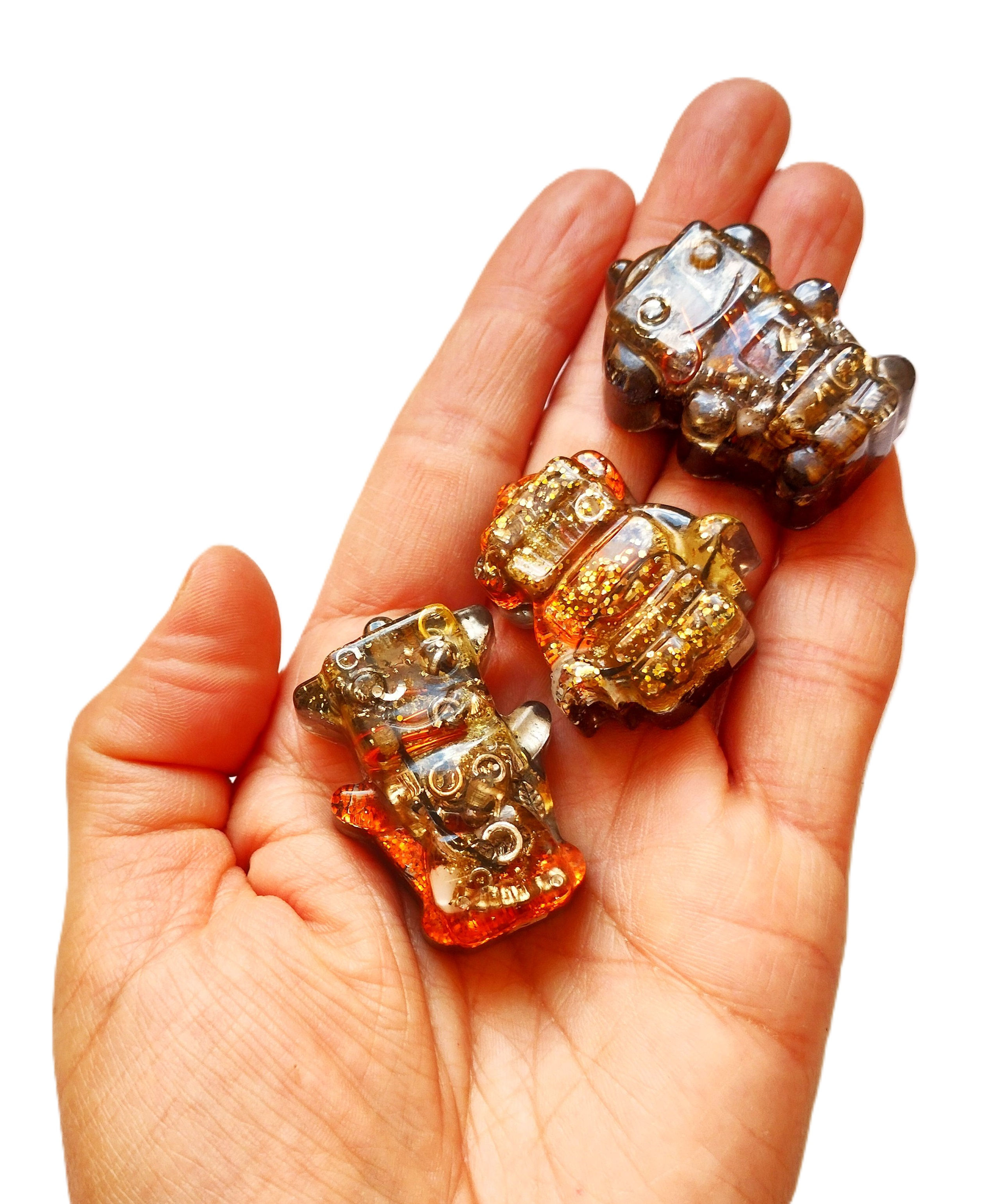 Kit 3pzs Orgonitas de bolsillo Robotito