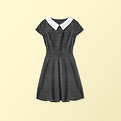 Black Dress with White Collar