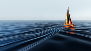 Blue Ocean with boat
