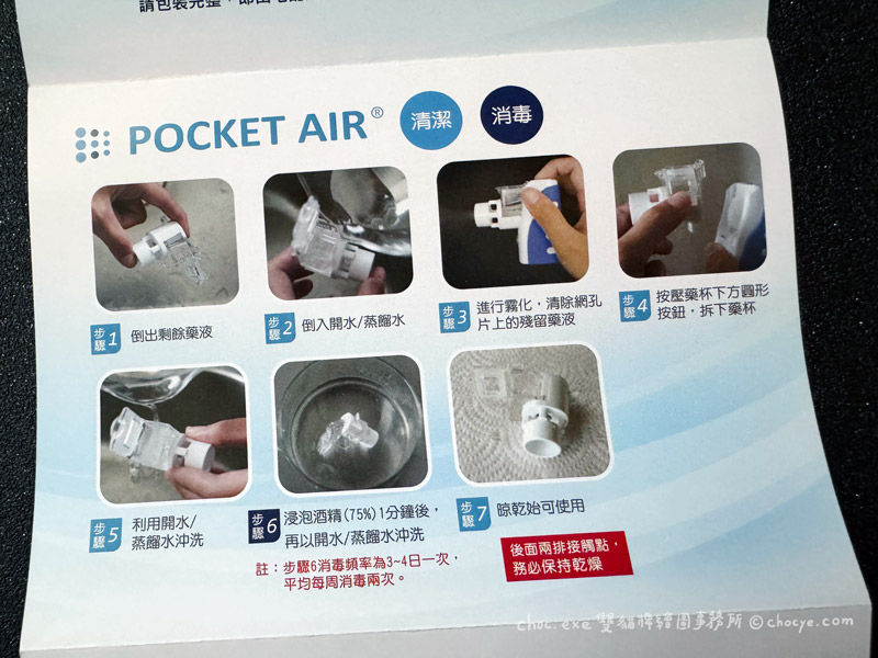 帕基艾兒 pocket air 醫療緩釋型吸入噴霧器 使用說明書
