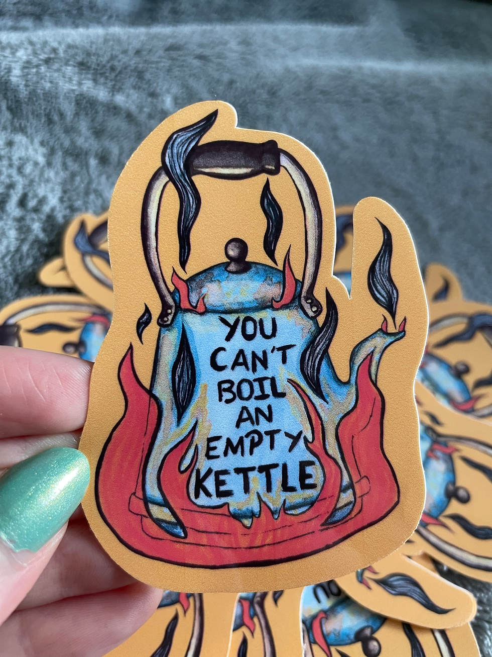 Empty Kettle- Single Glossy Sticker