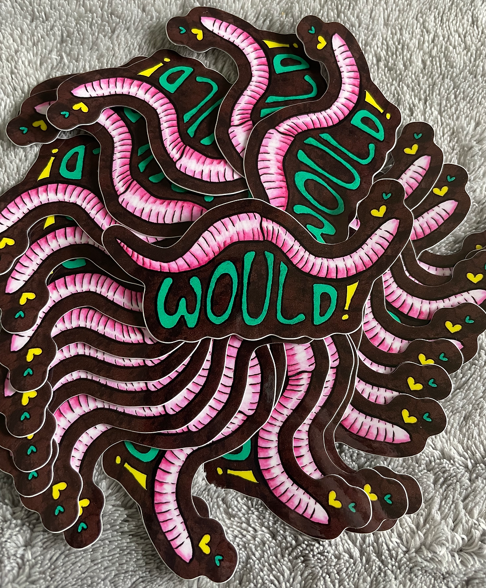 Thumbnail: Would Worm - Single Glossy Sticker