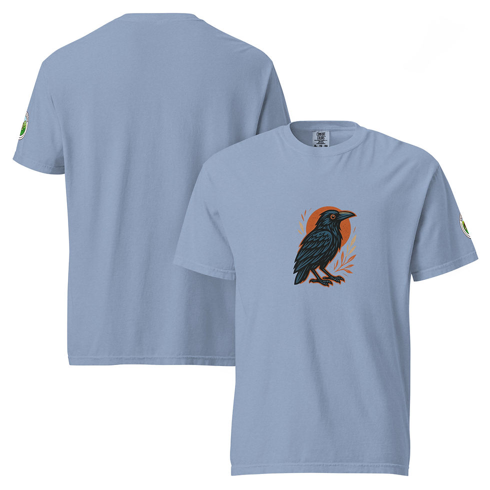 Thumbnail: Chipco Preserve Stylized Crow - Unisex garment-dyed heavyweight t-shirt