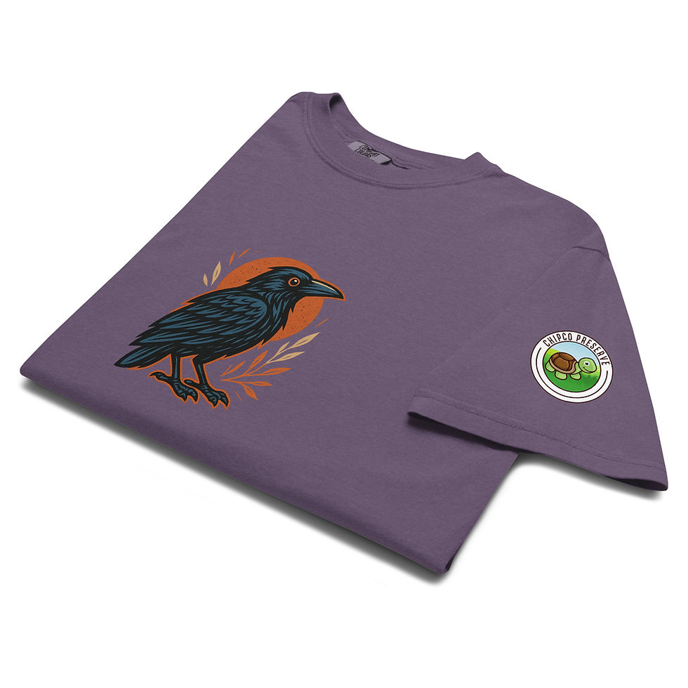 Thumbnail: Chipco Preserve Stylized Crow - Unisex garment-dyed heavyweight t-shirt