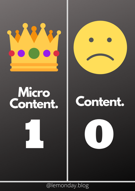 Content? No, Micro Content is King