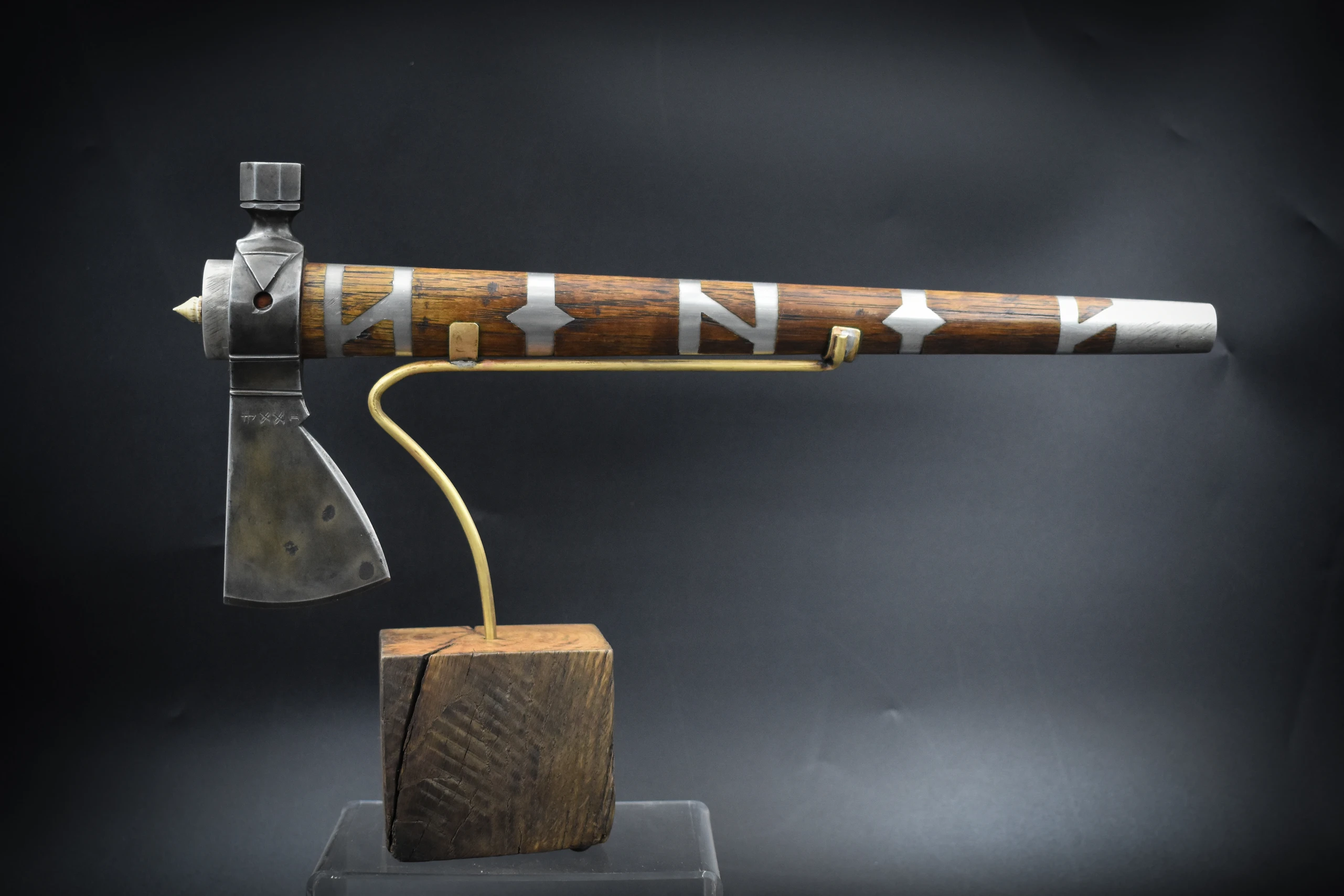 Tomahawk, pewter inlays