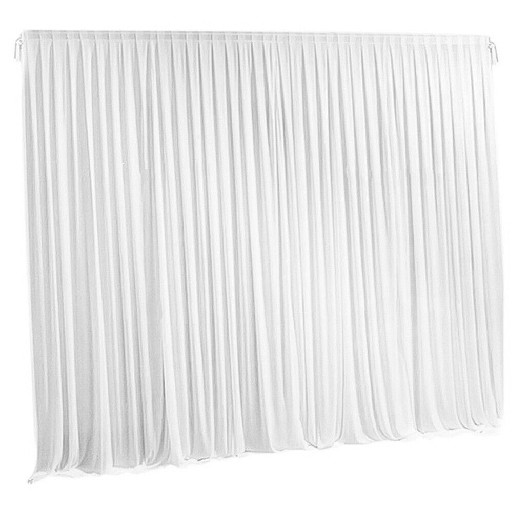 7ft x 7ft White Curtain Backdrop Hire with Stand