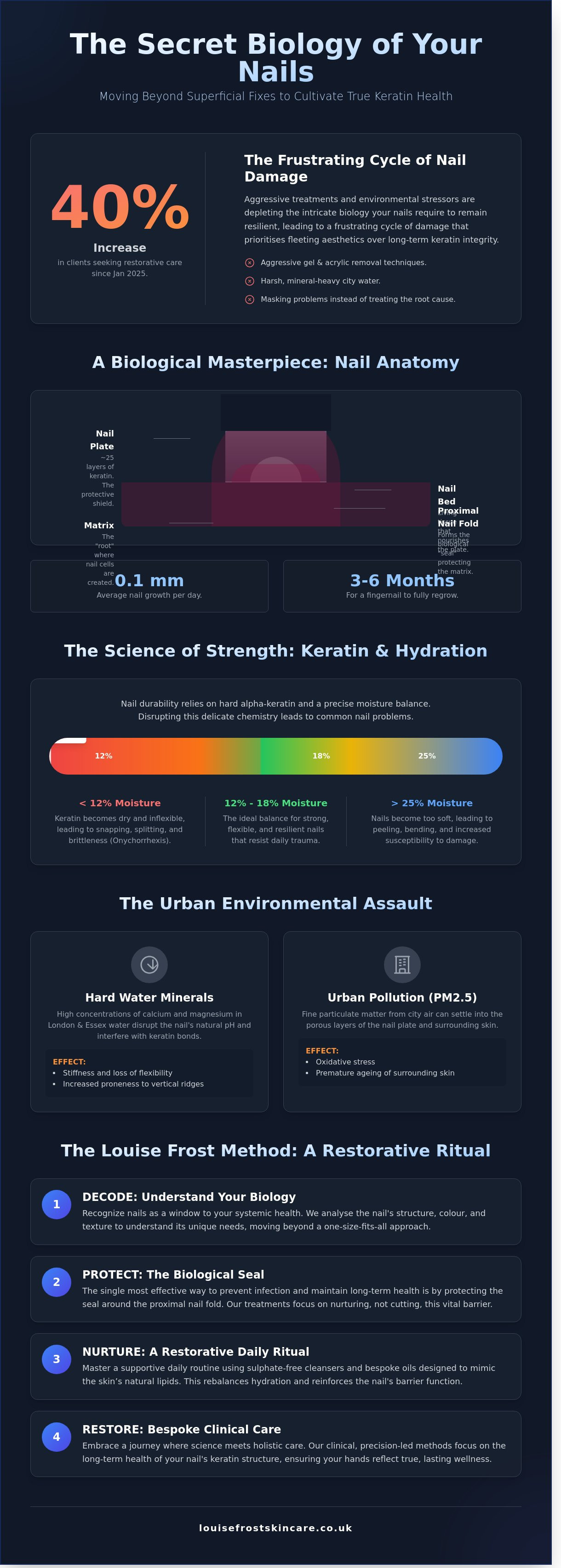 Biology nails infographic - visual guide