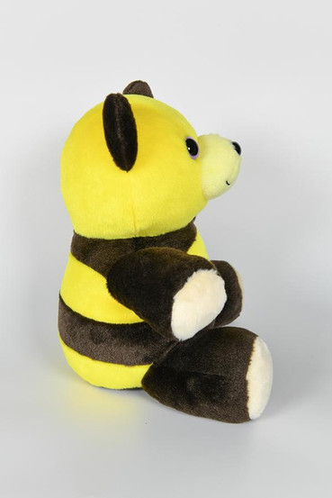 Fallout teddy bear with bumble bee stripes
