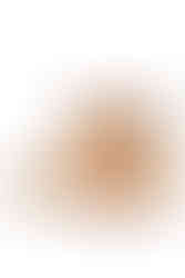 Front view of a cute and cuddly Sheepsquatch cryptid plushie from Fallout 76, shown to scale with a regular sized coffee mug