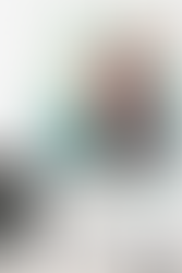 A stylized lithograph design of the Cyber-Hound Rex from Fallout: New Vegas by artist Tom Whalen. Rex is in the foreground, sitting while looking to the right, with a small 'no hats' icon above his head, while in the background is the New Vegas skyline done in a green and teal colorway