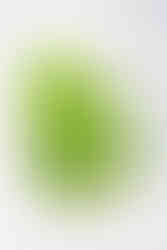 a fluffy neon green teddy bear plushie from Fallout, side view