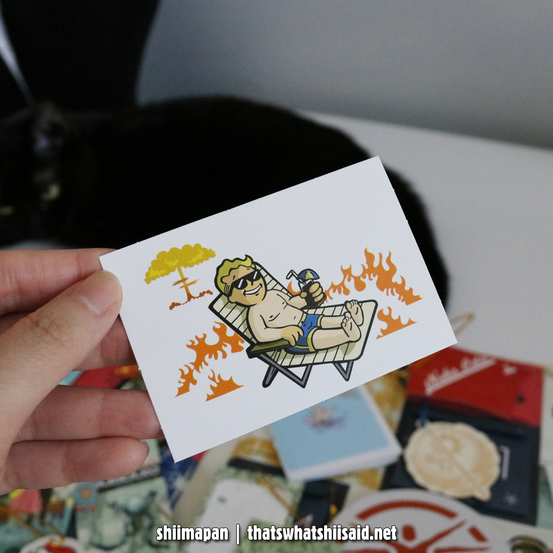 Day 16 of the Fallout advent calendar: Vault Boy mini postcard