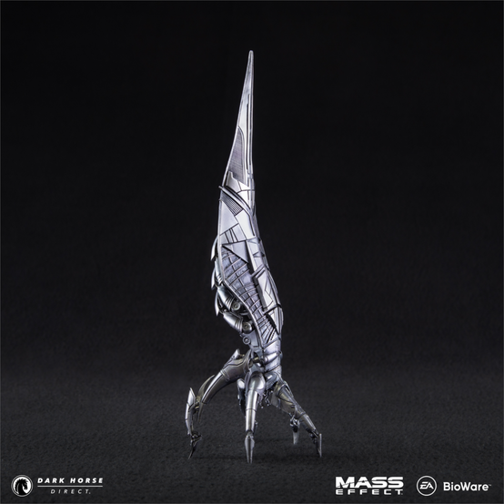 Die-cast, silver replica of the Reaper Sovereign from Mass Effect