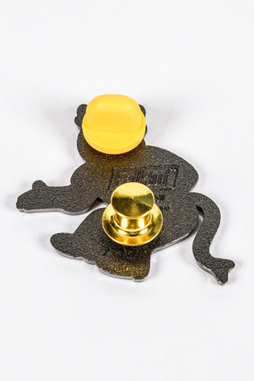 3 piece enamel pin set featuring the Karma system from Fallout: 1 karma level slider pin with a movable sliding thumb, 1 Vault Boy devil pin, and 1 Vault Boy angel pin. Comes with a Karma from Fallout themed gift box featuring Vault Boy as an angel and devil