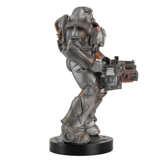 T-60 Power Armor from Fallout 4 figure holding a Gatling laser weapon