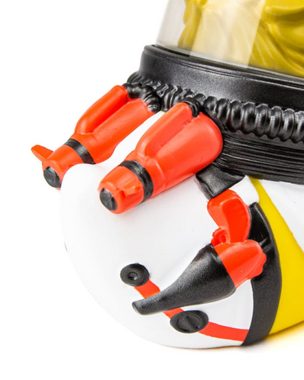 A collectible rubber ducky style figure based on Nuka Girl as seen in the Fallout series. TUBBZ cosplaying duck collectible figures are by Numskull Designs.