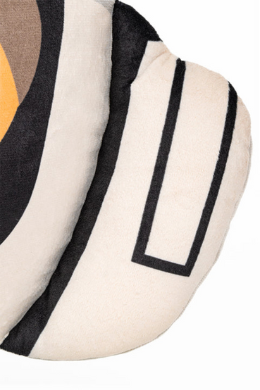 cute, chibi plush pillow  version of Urdnot Grunt from Mass Effect with embroidery and printed applique details