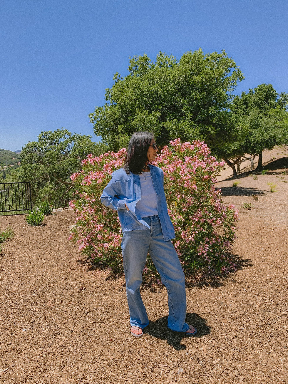 Simply Suzette plastic free dawn denim no judgement