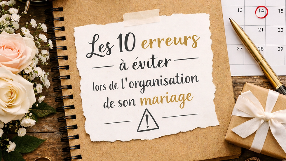 Les 10 erreurs à éviter en organisation de Mariage
