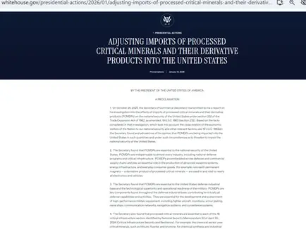 SAD proglašavaju prerađene kritične minerale prijetnjom nacionalnoj sigurnosti 