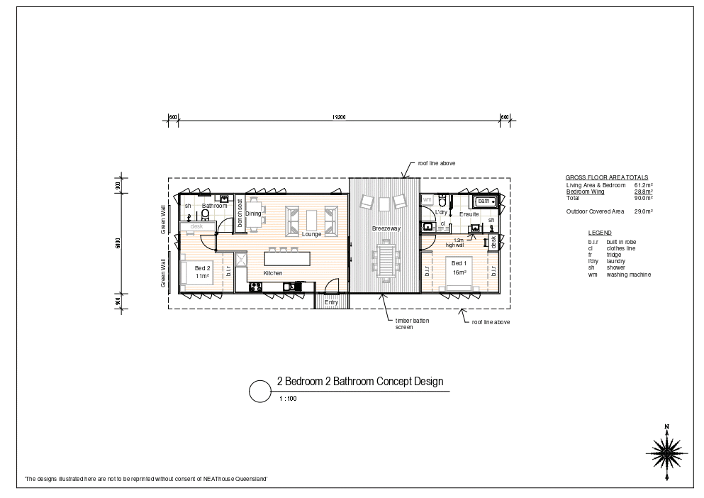 227 SD2  R 2 Bedroom 2 Bathroom Concept 