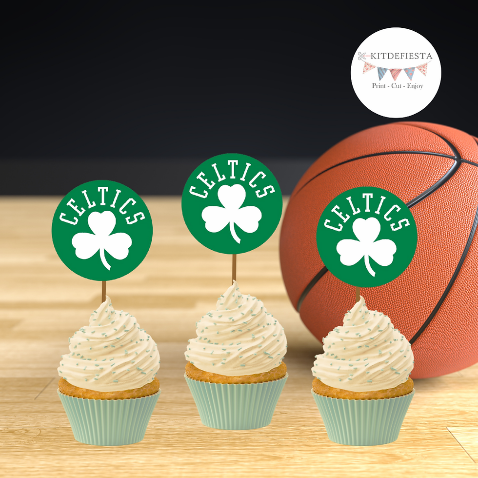 Miniatura: Boston Celtics party kit cupcake toppers